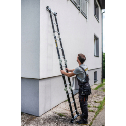 Multifunkčný rebrík 4x3 priečky + podlaha DRABEST DU4x3 STEEL 125 kg