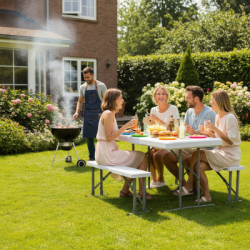 Pivný set pre 6 osôb 105x65 cm SPRINGOS GF0096 biely