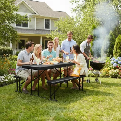 Pivný set pre 6 osôb 105x64 cm SPRINGOS GF0097 čierny