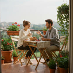 Zostava záhradného nábytku SPRINGOS PROVANCE prírodná