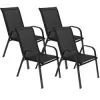 Set 4x Záhradné kreslo SPRINGOS MONZA GF0071H čierne