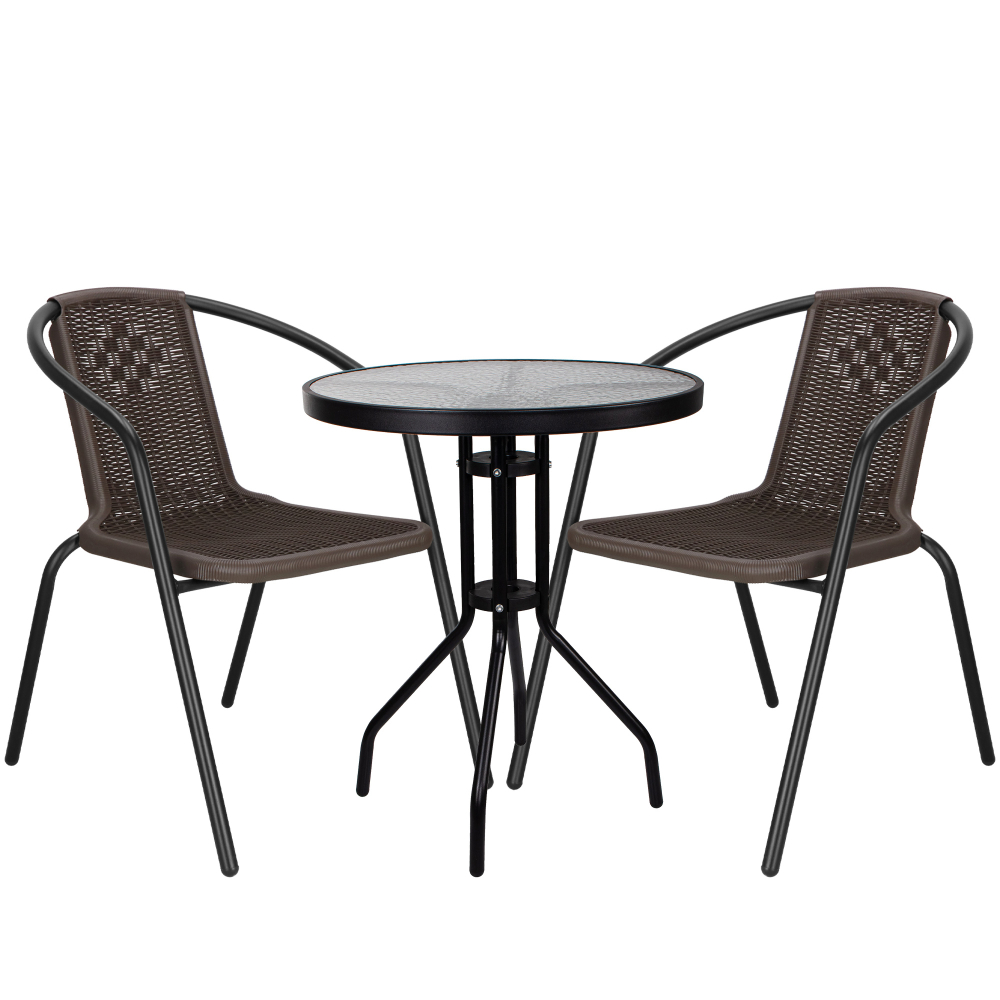 Záhradný set ratanového nábytku SPRINGOS BISTRO 2 hnedý