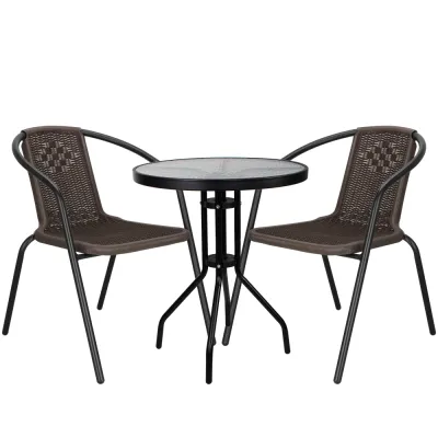 Záhradný set ratanového nábytku SPRINGOS BISTRO 2 hnedý