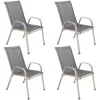 Set 4x Záhradné kreslo SPRINGOS MONZA GF0072 sivé