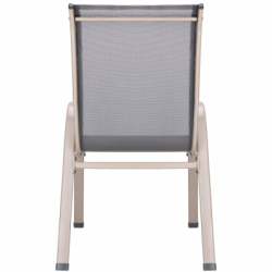 Set 4x Záhradné kreslo SPRINGOS MONZA GF0072 sivé