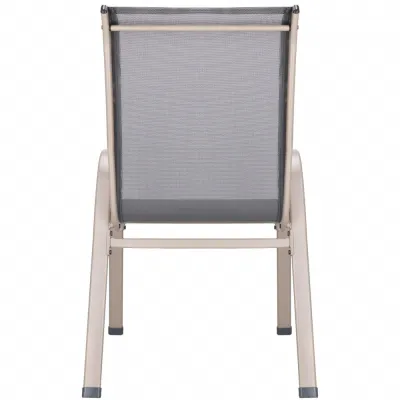 Set 4x Záhradné kreslo SPRINGOS MONZA GF0072 sivé