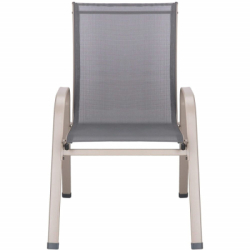 Set 4x Záhradné kreslo SPRINGOS MONZA GF0072 sivé