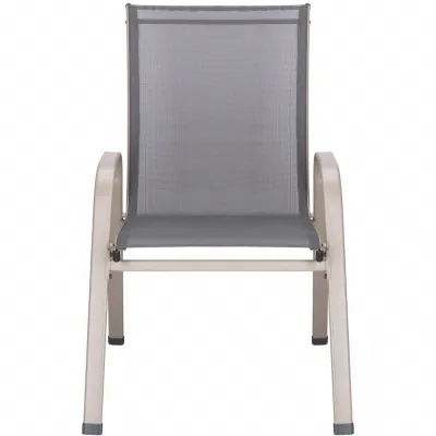Set 4x Záhradné kreslo SPRINGOS MONZA GF0072 sivé