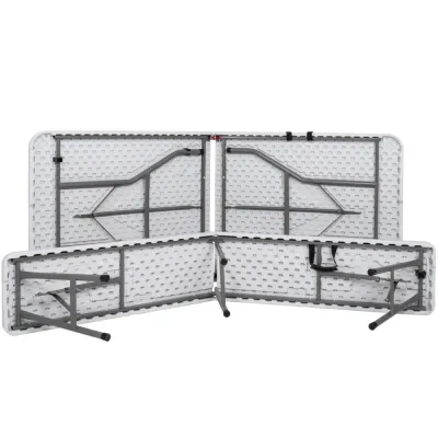 Pivný set pre 8 osôb 180x74 cm SPRINGOS GF0099 biely