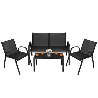 Set záhradného nábytku SPRINGOS VALENTE GF0106 čierny