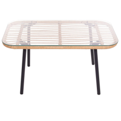 Ratanový set záhradného nábytku, béžový SPRINGOS JAPANDI 4