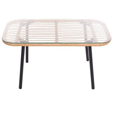 Ratanový set záhradného nábytku, béžový SPRINGOS JAPANDI 4