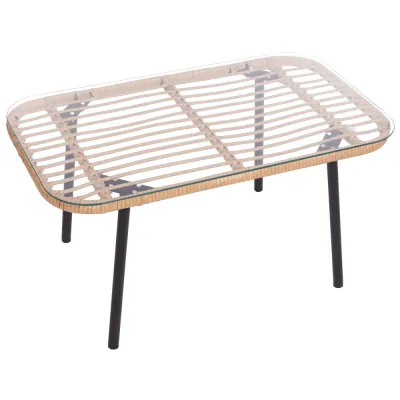 Ratanový set záhradného nábytku, béžový SPRINGOS JAPANDI 4