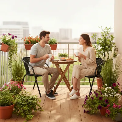 Záhradné ratanové kreslo SPRINGOS BISTRO GF1011 čierne