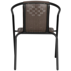 Záhradné ratanové kreslo SPRINGOS BISTRO GF1019 hnedé