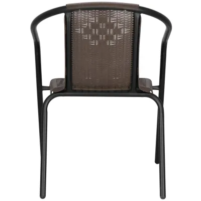 Záhradné ratanové kreslo SPRINGOS BISTRO GF1019 hnedé