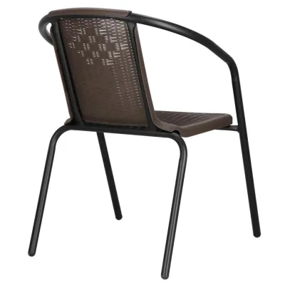 Záhradné ratanové kreslo SPRINGOS BISTRO GF1019 hnedé