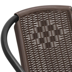 Záhradné ratanové kreslo SPRINGOS BISTRO GF1019 hnedé