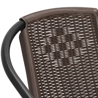Záhradné ratanové kreslo SPRINGOS BISTRO GF1019 hnedé