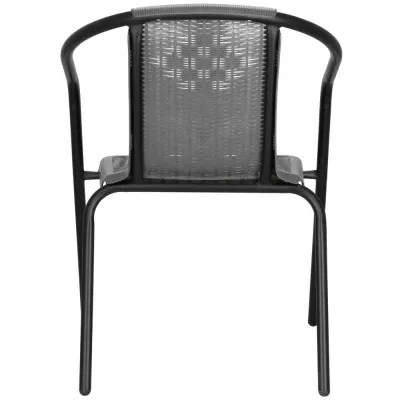 Záhradné ratanové kreslo SPRINGOS BISTRO GF1022 sivé