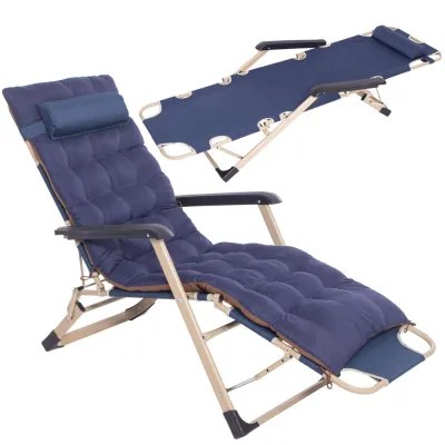 Záhradné polohovacie kreslo SPRINGOS VICTO modré