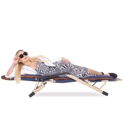 Záhradné polohovacie kreslo SPRINGOS VICTO modré