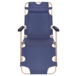 Záhradné polohovacie kreslo SPRINGOS VICTO modré