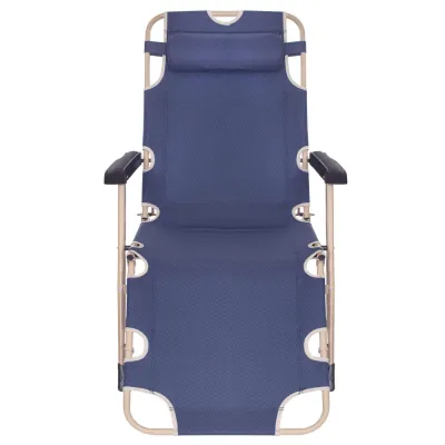 Záhradné polohovacie kreslo SPRINGOS VICTO modré