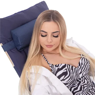 Záhradné polohovacie kreslo SPRINGOS VICTO modré