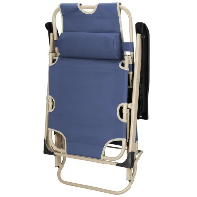 Záhradné polohovacie kreslo SPRINGOS VICTO modré