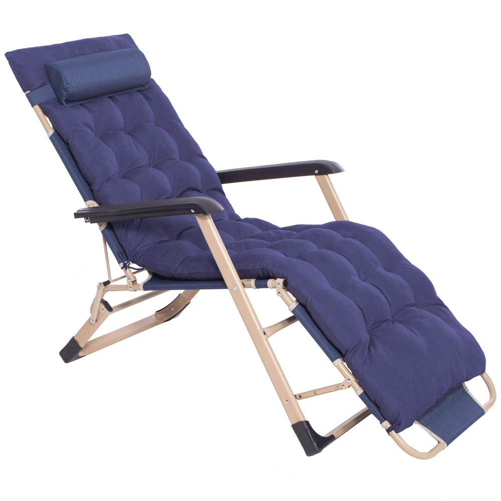 Záhradné polohovacie kreslo SPRINGOS VICTO modré