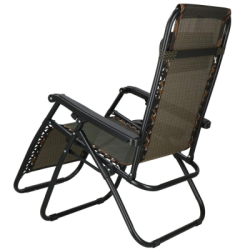 Záhradné polohovacie kreslo SPRINGOS ZERO GRAVITY hnedé