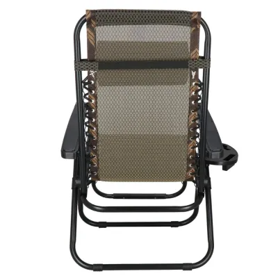 Záhradné polohovacie kreslo SPRINGOS ZERO GRAVITY hnedé