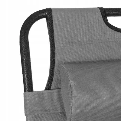 Záhradné polohovacie kreslo SPRINGOS RELAX tmavo šedé