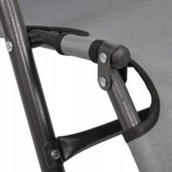 Záhradné polohovacie kreslo SPRINGOS RELAX tmavo šedé