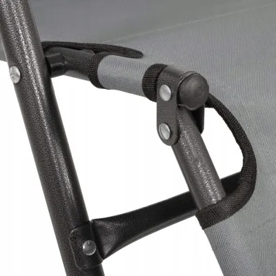 Záhradné polohovacie kreslo SPRINGOS RELAX tmavo šedé