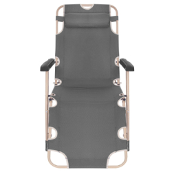 Záhradné polohovacie kreslo SPRINGOS VICTO šedé