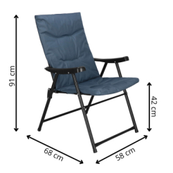 Kempingové kreslo SPRINGOS VESPA petrolejové