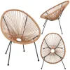 Ratanové záhradné kreslo SPRINGOS LOA GF0084 hnedé