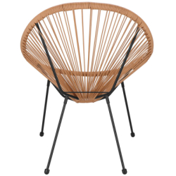 Ratanové záhradné kreslo SPRINGOS LOA GF0084 hnedé