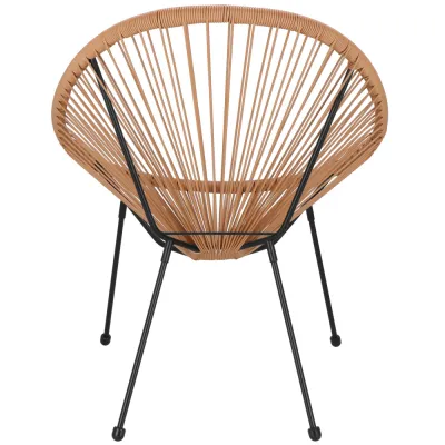 Ratanové záhradné kreslo SPRINGOS LOA GF0084 hnedé