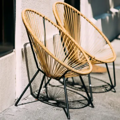 Ratanové záhradné kreslo SPRINGOS LOA GF0084 hnedé