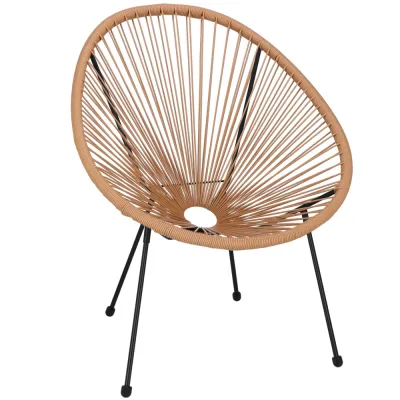 Ratanové záhradné kreslo SPRINGOS LOA GF0084 hnedé