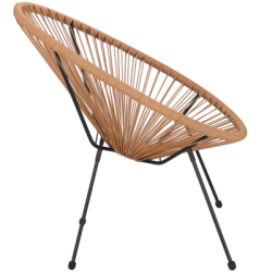 Ratanové záhradné kreslo SPRINGOS LOA GF0084 hnedé