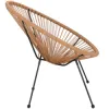 Ratanové záhradné kreslo SPRINGOS LOA GF0084 hnedé