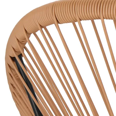 Ratanové záhradné kreslo SPRINGOS LOA GF0084 hnedé