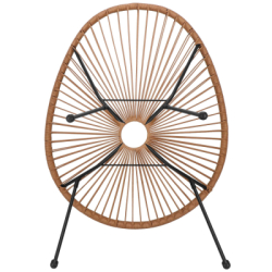 Ratanové záhradné kreslo SPRINGOS LOA GF0084 hnedé