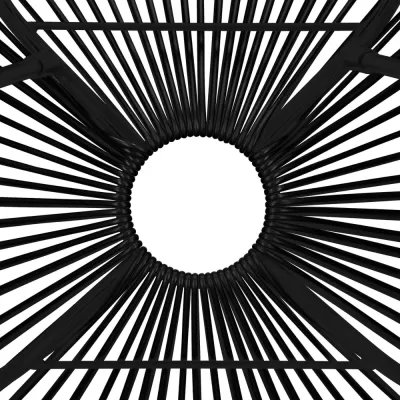 Ratanové záhradné kreslo SPRINGOS LOA GF0085 čierne