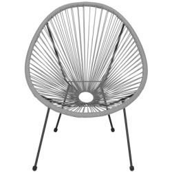 Ratanové záhradné kreslo SPRINGOS LOA GF0086 sivé