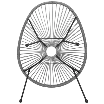 Ratanové záhradné kreslo SPRINGOS LOA GF0086 sivé